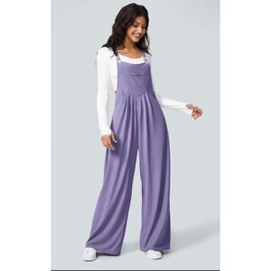 Halara Waffle Casual Overalls Women’s M Lavender Purple